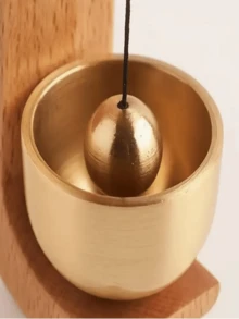 Dopamine Wind Chime Door-Opening Type Interior Back-Adhesive Wooden Doorbell - Door Entry Reminder Chime. New Chinese-Style Decoration. Comes With Back-Attached Wooden Doorbell, Featuring Japanese-Style Decorative Wind Chime, For Home Decoration. - Multicolor - View 4