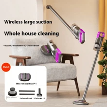 Cordless Handheld Bed Vacuum Cleaner - Super Suction, Low Noise, UV Light, Washable HEPA Filter For Deep Cleaning, Rechargeable Lithium Battery, Accessory Kit Included - Great For Mattress, Sofa, Pet Hair And Carpet Cleaning