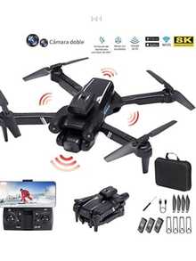 Dron Profesional con DOS Cámaras y Luz Nocturna, Electrónica, Juego al Aire Libre, Para Niños, Jovenes, Exploración, Audio y Video, Horas de Diversión - Negro - Ver 4