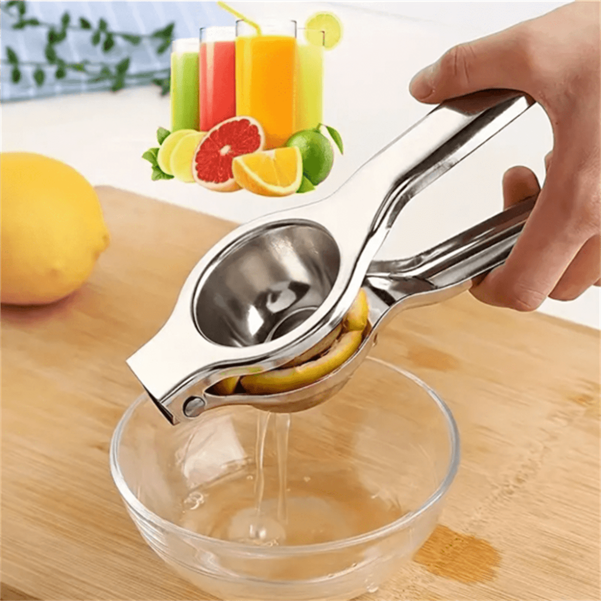 1 Piece Manual Stainless Steel Lemon Juicer, Orange Juice Extractor, Household Fruit Juicing Tool