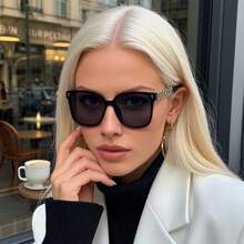 JUNCTURE نظارات مستقطبة للنساء ذات إطار كبير مربع الشكل، نظارات شمسية للنساء للاستخدام في الخارج، للحفلات الصيفية والقيادة والصيد، نظارات صيفية للنساء ذات شكل مربع