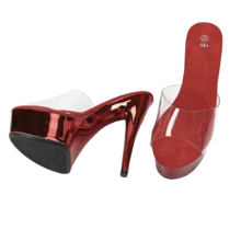 2025 Women's Platform Sandals - Red 15CM High Heels For Party Dance & Model Catwalk With Thin Heels Design - 紅色 - 查看 5