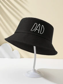 1 pièce Chapeau bob brodé pour femme, unique et amusant, indispensable pour les sports de plein air, les voyages, la plage, respirant, à la mode, polyvalent, cadeau de vacances