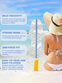 10片私密防水贴隔离细菌，避免私密处尴尬，适用于海滩、泳池、温泉、度假派对