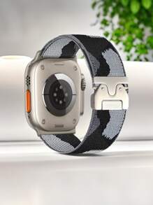 1pc Parachute Strap Nylon Elastic Loop Compatible With Apple Watch Band 38mm 40mm 41mm 42mm 44mm 45mm 46mm 49mm For Woman Man,Sport Stretchy Strap Replacement Bracelets Compatible With Apple Watch Series10 9 8 7 6 5 4 3 2 1 SE Ultra2 Smart Watch Accessories