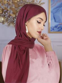 1 szt. Damska, jednokolorowa, prosta chusta na głowę, odpowiednia do codziennych dojazdów do pracy, podróży i wakacji, noszona przez cały rok, do spania - Wielokolorowe - Zobacz 20