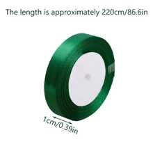 1roll Green Ribbon, Solid Color, Double-Sided Ribbon Gift Wrapping, Happy Birthday Party Decoration, Each Roll Approximately 220cm Saudi National Day Saudi Saudi Arabia