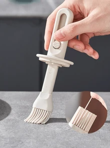 1 Stück integrierter Öltopf mit Pinsel und Deckel, hochtempera turbeständiger Silikonölpinsel und Flasche aus Glas, einziehbarer Backen- und Grillpinsel, Grillbesteck, Kochen, Backölpinsel und Öltopf