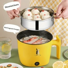Multifunctional Mini Rice Cooker, Compact Electric Rice Cooker, Steaming, Boiling, Stewing, Frying, Suitable For 2-3 People, Portable And Convenient, Meets The Daily Cooking Needs Of Small Families Or Single Apartments, Enjoy Delicious Cuisine With Ease. - UK Plug(220-240V) - View 6