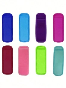 1pc/6/8pcs Freezer Pop Holders, Reusable & Washable Freezer Pops Protector Bags,Insulated Sleeves For Ice Lolly, Popsicle Holders,Neoprene Popsicle Sleeve,Summer. Back To School