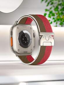 1pc Parachute Strap Nylon Elastic Loop Compatible With Apple Watch Band 38mm 40mm 41mm 42mm 44mm 45mm 46mm 49mm For Woman Man,Sport Stretchy Strap Replacement Bracelets Compatible With Apple Watch Series10 9 8 7 6 5 4 3 2 1 SE Ultra2 Smart Watch Accessories