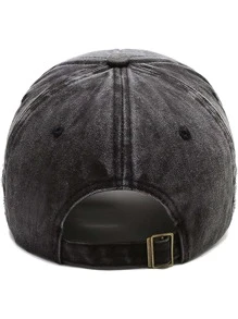 1 sztuka Czarna haftowana czapka baseballowa Rebel, zabytkowa zmywalna czapka, modna codzienna czapka przeciwsłoneczna