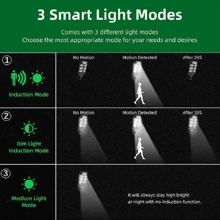 Luces solares LED potentes, luces de sensor de movimiento activadas por humanos actualizadas, luces de pared para calle, jardín, patio con 3 modos de iluminación, luces LED impermeables de alto lumen para porche y pared exterior