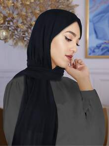 1 szt. Damska, jednokolorowa, prosta chusta na głowę, odpowiednia do codziennych dojazdów do pracy, podróży i wakacji, noszona przez cały rok, do spania - Wielokolorowe - Zobacz 8