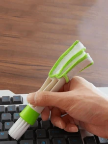 1 Stück Multifunktions Doppelkopf Reinigungsbürste, abnehmbar für Autoklimaanlagen Lüftungsschlitze, Tastaturen, Jalousien, Staubentfernung