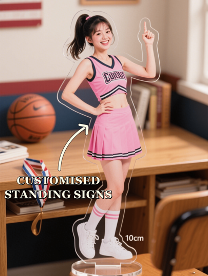 1pc Acrylic Photo Stand, Personalised Home Decoration, House Warming/Wedding/Couple's Memorial Gift, Creative Photo Frame Ornament, Pet Memorial Ornament, Gift For Couples, Family And Friends, Ideal Gift For Him, Ideal Gift For Her, Back To School, Ideal Gift For Families, Anniversaries, Valentine's Day, Mother's Day, Birthdays, Youth's Day, Father's Day, Graduation Ceremonies, Weddings,Home & Living,Haunt Your Home, Autumn Home Refresh, Xmas Decoration