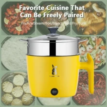 Multifunctional Mini Rice Cooker, Compact Electric Rice Cooker, Steaming, Boiling, Stewing, Frying, Suitable For 2-3 People, Portable And Convenient, Meets The Daily Cooking Needs Of Small Families Or Single Apartments, Enjoy Delicious Cuisine With Ease. - UK Plug(220-240V) - View 7