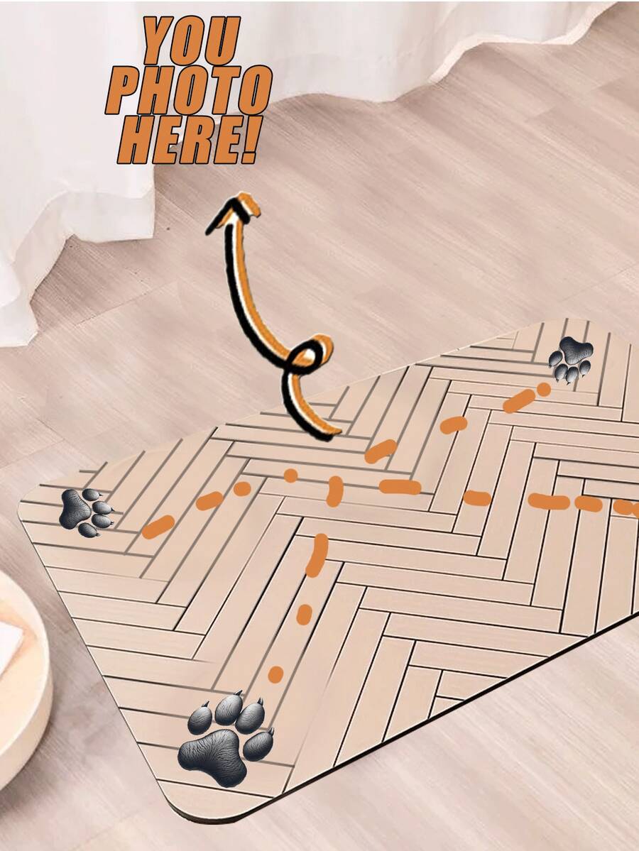 1 件定制宠物食品垫，30*50 厘米，防滑防溢硅胶狗/猫喂食垫，防水慢食舔垫