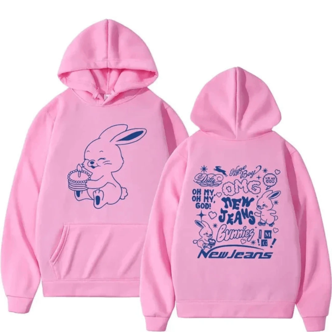New Jeans Omg Korean Streetwear Women Unisex Harajuku Kpop New Jeans  Sweatshirt Top - 羅莎 - 查看 1