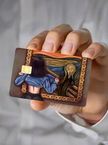 1 件创意银行卡贴纸，个性化 PVC 防指纹超薄耐用防刮隐私卡贴纸，适用于 DIY 时尚装饰，保护银行卡、交通卡、校园卡、学习用品和返校用品