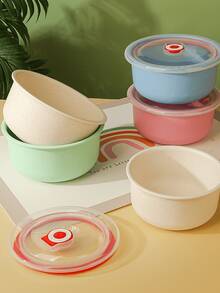 3 Piece Sealed Lunch Box Set With Lid For School, Cafeteria, Camping, Picnic And Beach - Microwave And Refrigerator Safe, Food Storage And Organization, Hand Washable, Plastic, Reusable, Durable - Hồng - Xem 2