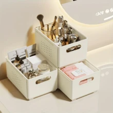 Retractable Organizer Basket With Drawer And Handle Multipurpose For Bathroom Kitchen Table And Cabinet 48 X 20 X 15cm - Multicolor - View 2