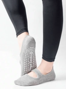 3 Pairs/1 Pair Women Round Toe Backless Non-Slip Jumping Aerobics Dance Pilates Fitness Yoga Socks - Multicolor - View 5