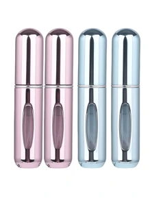 2 pièces Bouteille de parfum rose vif de 5 ml, bouteille de rangement de parfum, bouteille de vaporisateur rechargeable, bouteille de décantation de parfum, petite bouteille réutilisable