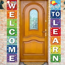 开学季对联、教室氛围装饰窗帘、开幕派对拍照背景旗、开学季装饰背景