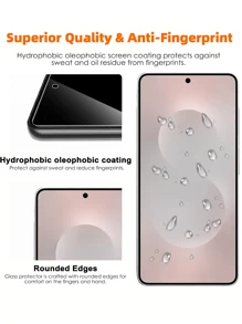 5 piezas de protectores de pantalla de vidrio templado compatibles con teléfonos , cobertura completa, fácil instalación, transparencia cristalina, sin burbujas, anti-arañazos y resistente a los golpes, adecuado para cumpleaños/familia/amigos/novio/novia