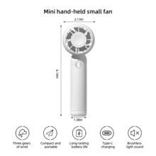 The 2025 New 3-Speed Mini Cooling Fan Is Rechargeable, Lightweight, And A Desktop Mini Fan With Cooling Functions - 白色 - 查看 2