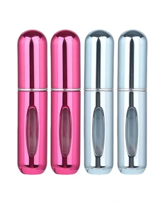 2 pièces Bouteille de parfum rose vif de 5 ml, bouteille de rangement de parfum, bouteille de vaporisateur rechargeable, bouteille de décantation de parfum, petite bouteille réutilisable