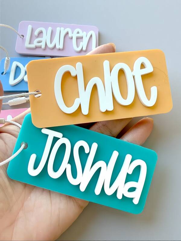 Back To School Personalized Retro Name Acrylic Keychain, Acrylic Name Tag, Backpack Name Tag, Diaper Bag, Custom, Lunchbox Name Tag, Luggage Tag,Keychain,Personalised Gifts,Keyring,Keychains,Gifts For Boyfriend,Boyfriend Gifts,Customised Gifts,Personalised Keyring,Personalised,Custom Keychain