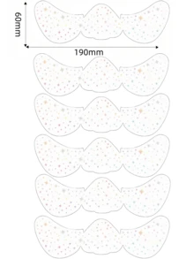 6片闪光彩虹雀斑面部纹身全息星星激光闪光雀斑防水彩虹闪光临时纹身适用于骄傲化妆配件派对音乐节 - 彩色 - 查看 3