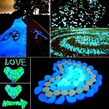 500/200/100/50pcs-Glow In Dark Mini Rocks Luminous Stone Garden Accessories Micro Landscape Fish Tank Decoration Outdoor Patio Lawn Yard Kit Pebble Vase Stuffing Glow In The Dark Garden Pebbles Stones Rocks For Yard And Walkways Decor DIY Decorative Luminous Stones,Potted Plants And Aquarium Decoration ﻿(About 1cm)