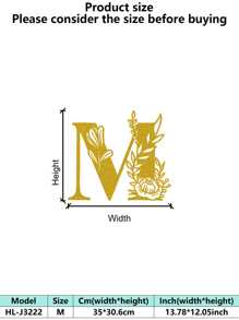 1 件手绘工业铁艺墙饰，带防锈金属切割 - 复古奢华金玫瑰藤蔓金属墙饰，适用于婚礼和高端家居 - 彩色 - 查看 65