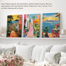 3 قطع/مجموعة طباعة كنفاس، لوحة زخرفية حديثة، ملصق ريو دي جانيرو، طباعة الأزهار البرازيلية القديمة، فن الحائط الأصلي، منظر طبيعي ملون، ملصق سفر رجعي، مع إطار أو بدونه، ديكور الغرفة، ديكور المنزل، ديكور شقة الكلية، هدايا لزينة الحائط في الفندق والمنزل والغرفة المعيشية والنوم والحمام والمكتب