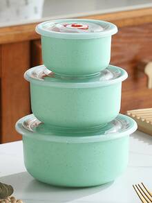 3 Piece Sealed Lunch Box Set With Lid For School, Cafeteria, Camping, Picnic And Beach - Microwave And Refrigerator Safe, Food Storage And Organization, Hand Washable, Plastic, Reusable, Durable - Hồng - Xem 7