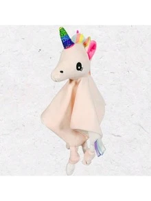 Personalized Embroidered Name/Text Comfort Toy, New Year Gift, Newborn Blessing Gift, Cartoon Soft Comfort Blanket, Rattle Paper Handkerchief, Plush Toy With Built-In Bell, Soft & Cute, Suitable As Gift For Family, Friends, Birthday, Holiday, Back To School - Multicolor - View 13