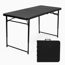 Portable Folding DJ And Camping Table 120cm Dismountable And Foldable - Black - View 1
