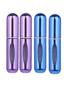 2 pièces Bouteille de parfum rose vif de 5 ml, bouteille de rangement de parfum, bouteille de vaporisateur rechargeable, bouteille de décantation de parfum, petite bouteille réutilisable