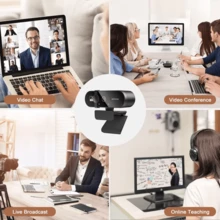 2K 4K Webcam 1080P For PC Web Camera Cam USB Online Webcam With Microphone Autofocus Full Hd 1080P Webcam For Computer - 彩色 - 查看 7
