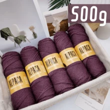 LIRISNLY 500g Soft & Warm Alpaca Blend Wool Yarn - Medium Thickness For 4-5Mm Knitting Needles, Perfect For Sweaters, Jackets, Vests, Shawls, Scarves, Hats - 100g Per Piece, 95% Alpaca, 5% Acrylic - Multicolor-500g - View 16