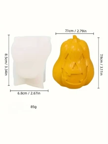 1个万圣节精致南瓜硅胶模具 - 独特的万圣节南瓜眼嘴穿孔设计，适用于万圣节礼物装饰、香薰蜡烛制作，并可通过铸造、灌溉和树脂等多种技术制作。它具有高度的耐热性，也可以重复使用。 - 白色 - 查看 7