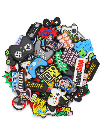 10/20/30/50pcs Game Theme Random Pattern Shoe Charms Set, PVC Shoe Decorations For Beach Bag, Shoe Accessories Charms, Gift Idea For Birthday Christmas Valentine's Day Halloween Party Favors Cute Boots Accessories Wedding Shoes For Bride Heels