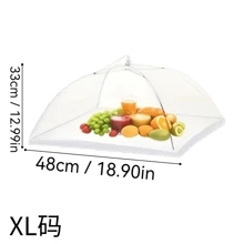 Haltbare große Pop-up Weiße Mesh Lebensmittel-Abdeckung Zelt - zusammenfaltbar und waschbar, ideal für Outdoor und Küche, Picknick, Grillen und Partys, Frühstück und Buffet Speisen-Präsentation | Transparentes Mesh-Design | Tragbare Lebensmittel-Abdeckung Unterstand, unerlässlich für Picknicks