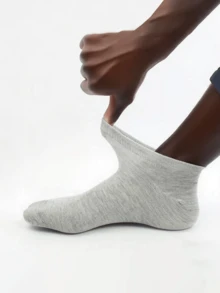 1/15 双男女通用袜子 运动袜 白/黑/灰短袜 隐形袜 纯色简约风格 适合日常休闲穿着 - 均碼 - 查看 5