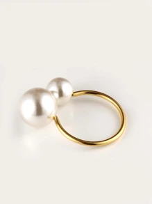 1-12pcs Luxury Hotel & Restaurant Table Decor Pearl Napkin Rings, Suitable For Wedding, Holiday Dinner Table Decoration