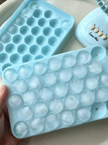 33-Grid Round Ice Cube Tray, Ice Ball Maker Mold, Mini Round Ice Cube Mold With Lid For Cocktail, Whiskey, Tea, Coffee, Great For Home Kitchen Use