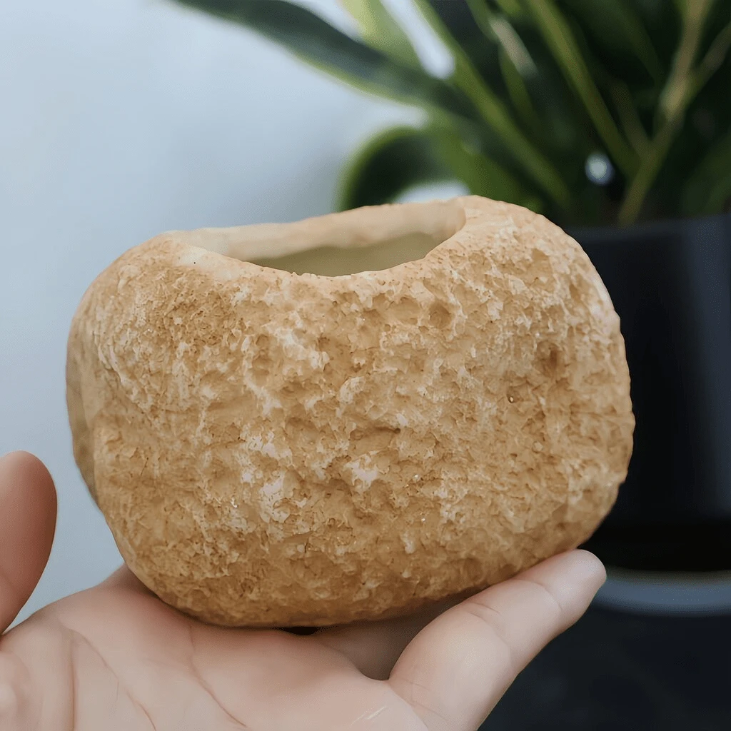 1 件人造黄石花瓶花园树脂装饰树脂装饰工艺品，是创意人士设计家居装饰的最佳对象，可用于家庭桌面装饰、送给同学、朋友和家人的礼物以及生日礼物。房间装饰、家居装饰、生日装饰、厨房、婚礼、卧室装饰、客厅装饰、礼物、派对装饰、花园装饰 - 彩色 - 查看 1